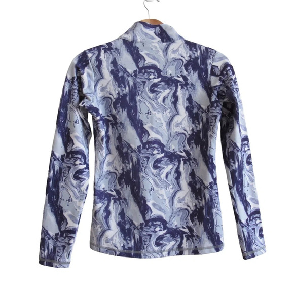 Nils Purple White 1/4 Zip Pullover Top Size XS Mid Layer Ski Outdoors Stretch - Picture 2 of 12